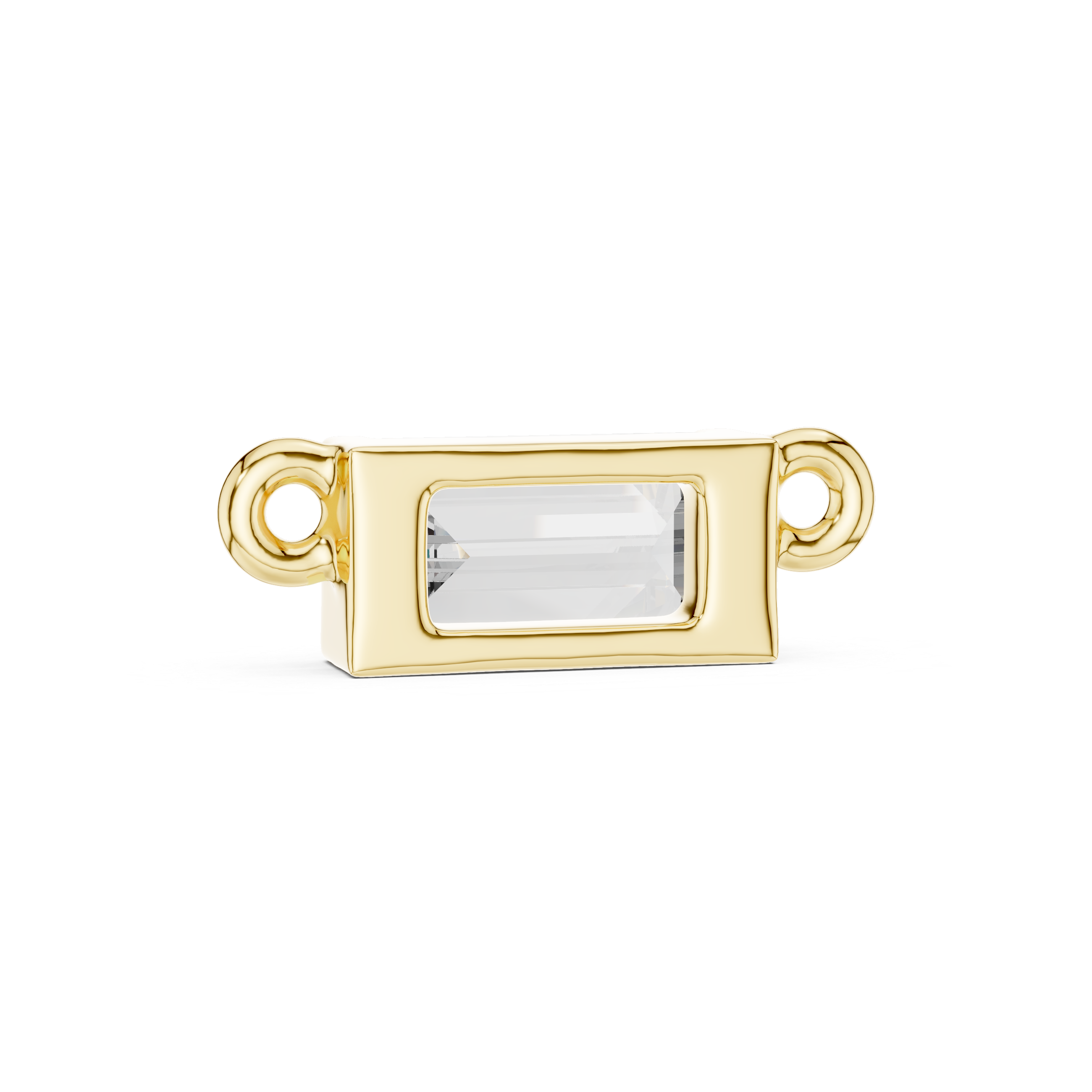 1Baguette Diamond Minimal Bar Pendant