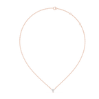 1Triangle Diamond Solitaire Pendant Necklace
