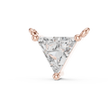 1Triangle Diamond Solitaire Pendant Necklace