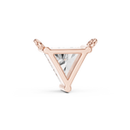 1Triangle Diamond Solitaire Pendant Necklace