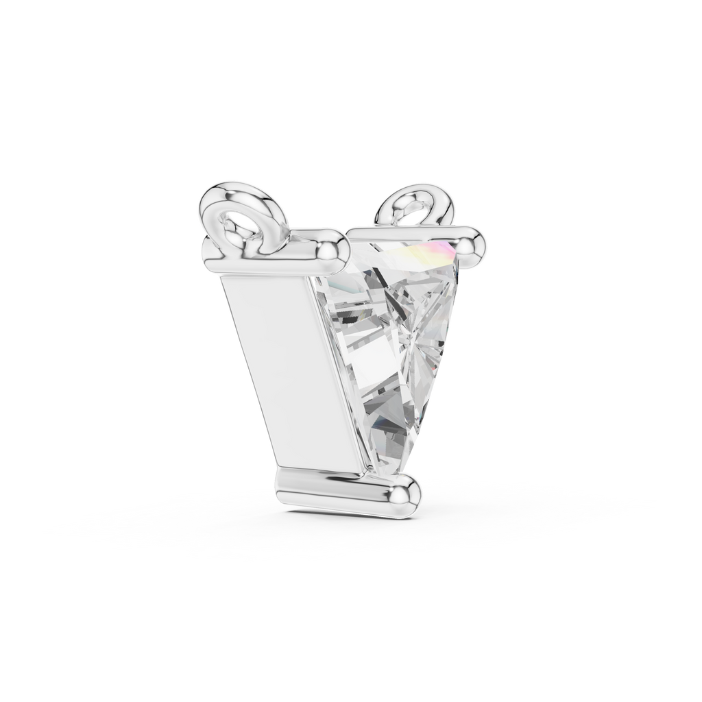 1Triangle Diamond Solitaire Pendant Necklace
