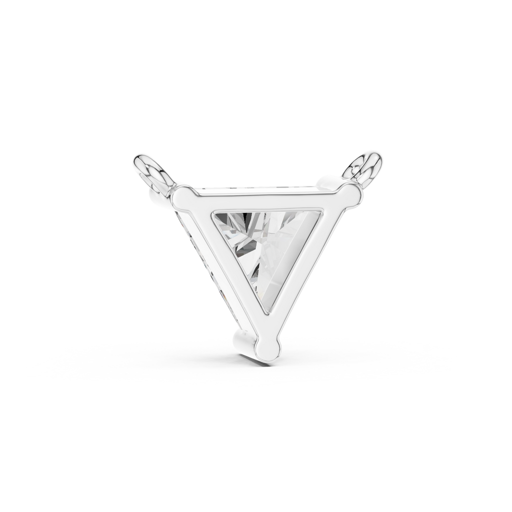 1Triangle Diamond Solitaire Pendant Necklace
