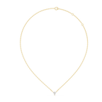 1Triangle Diamond Solitaire Pendant Necklace