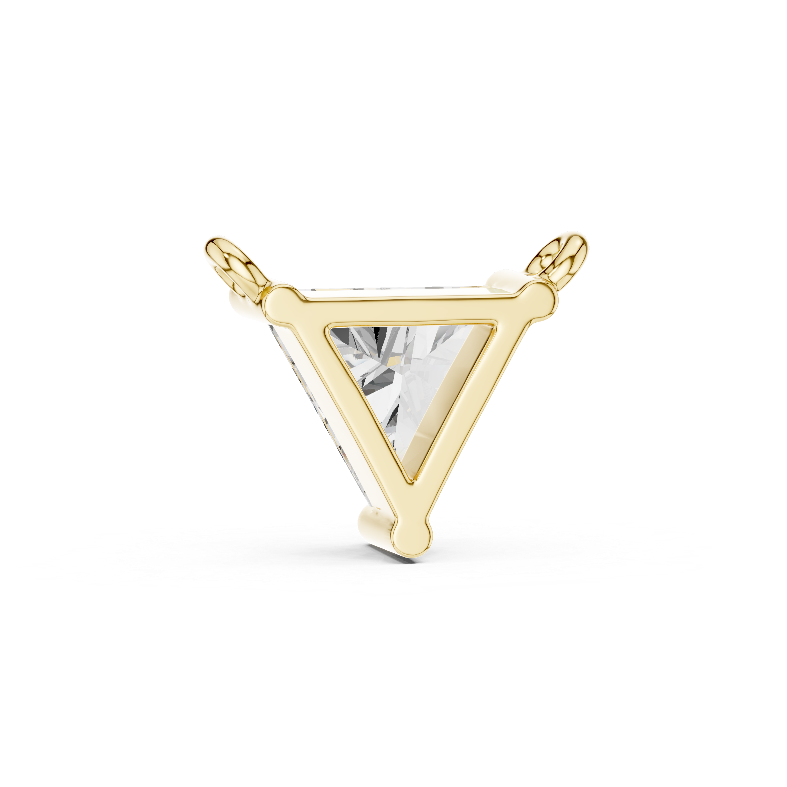 1Triangle Diamond Solitaire Pendant Necklace