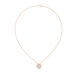 1Hexagon Pave Diamond Pendant Necklace
