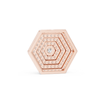 1Hexagon Pave Diamond Pendant Necklace