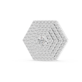 Hexagon Pave Diamond Pendant Necklace