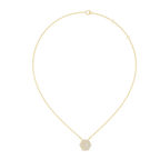 1Hexagon Pave Diamond Pendant Necklace