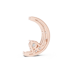 1Crescent Moon Diamond Pendant Necklace