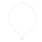 1Crescent Moon Diamond Pendant Necklace