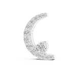 1Crescent Moon Diamond Pendant Necklace