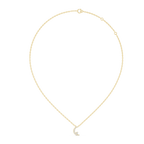1Crescent Moon Diamond Pendant Necklace