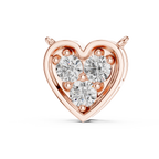 1Heart Shape Diamond Cluster Pendant Necklace