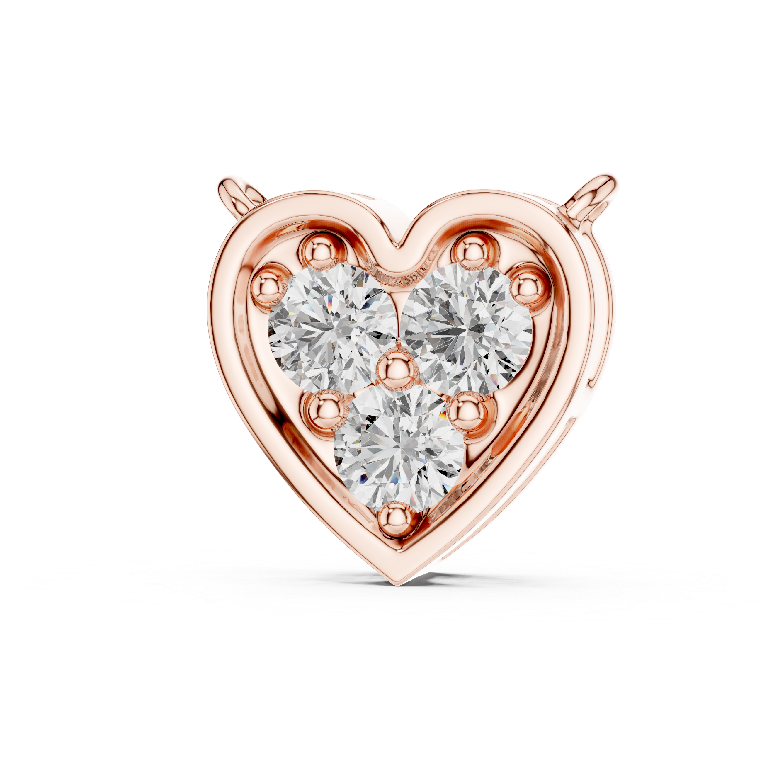 1Heart Shape Diamond Cluster Pendant Necklace