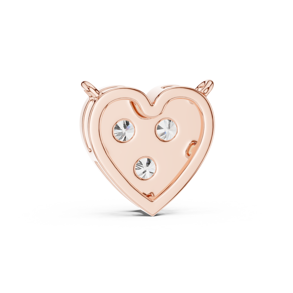 1Heart Shape Diamond Cluster Pendant Necklace