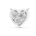 Heart Shape Diamond Cluster Pendant Necklace