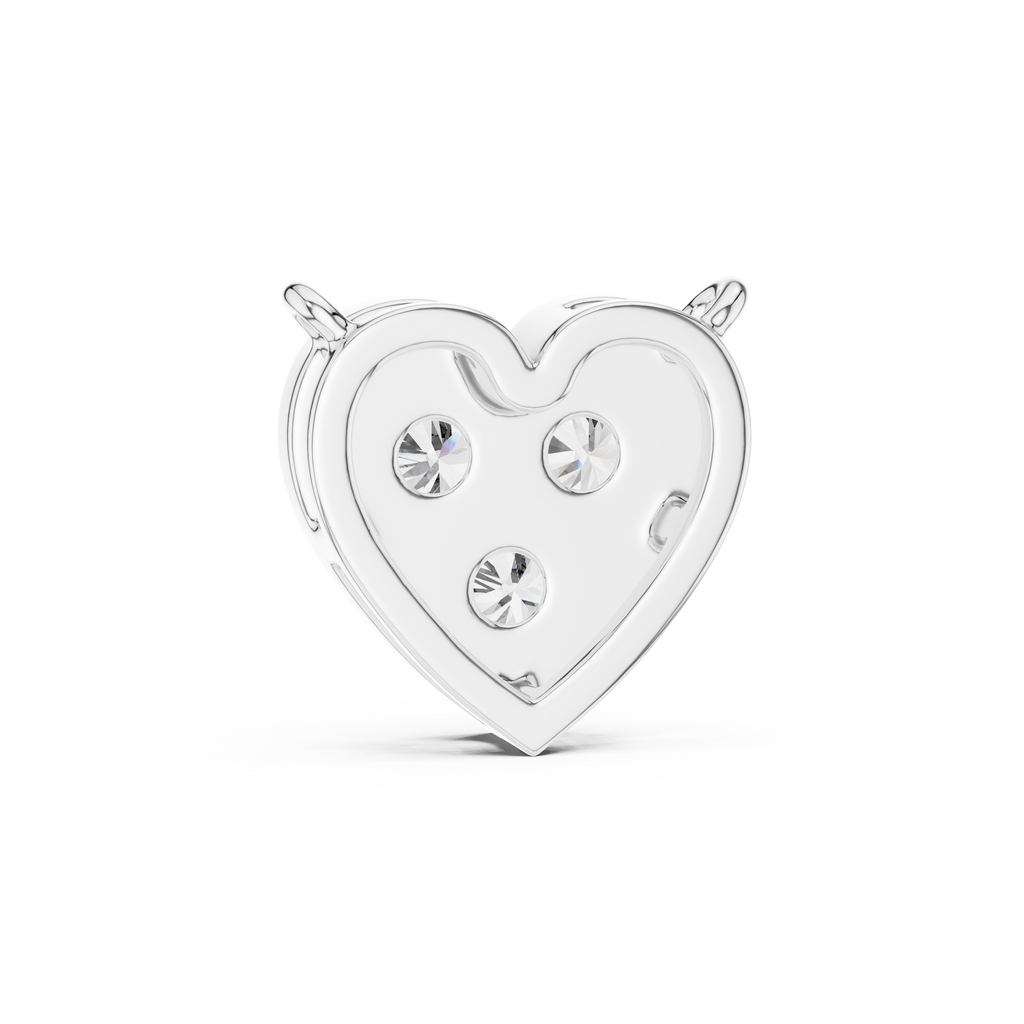 1Heart Shape Diamond Cluster Pendant Necklace