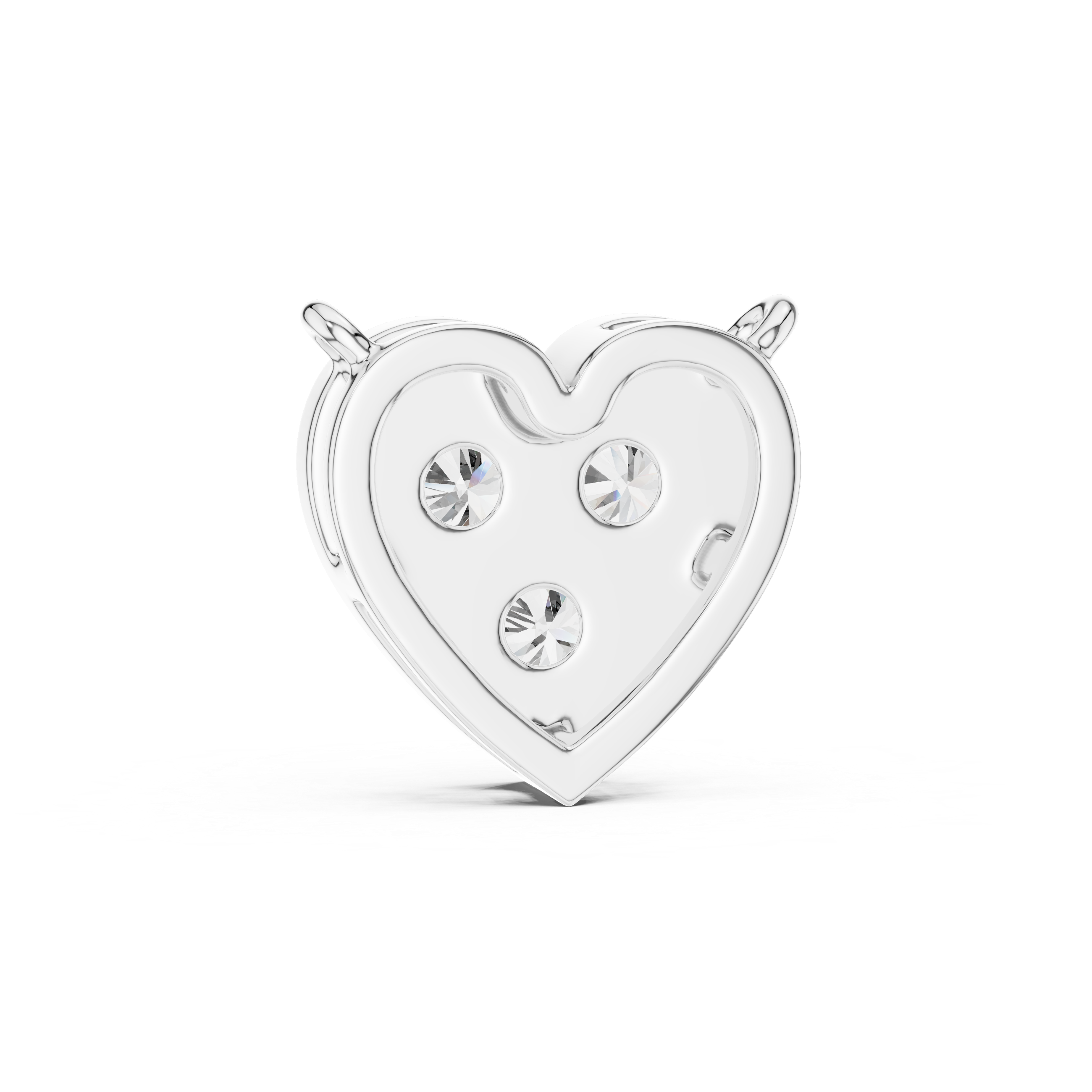 Heart Shape Diamond Cluster Pendant Necklace