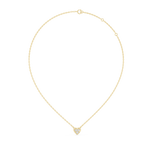 1Heart Shape Diamond Cluster Pendant Necklace