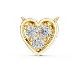 1Heart Shape Diamond Cluster Pendant Necklace