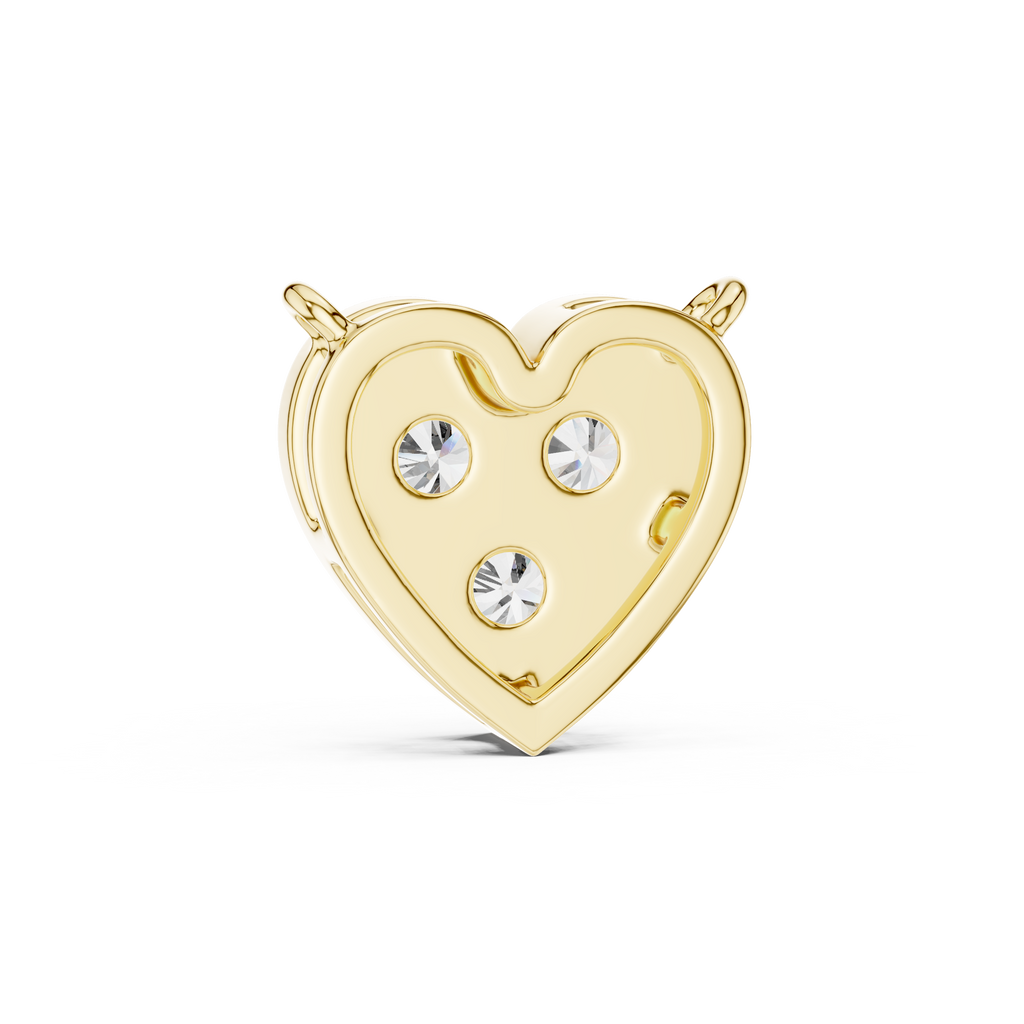 1Heart Shape Diamond Cluster Pendant Necklace