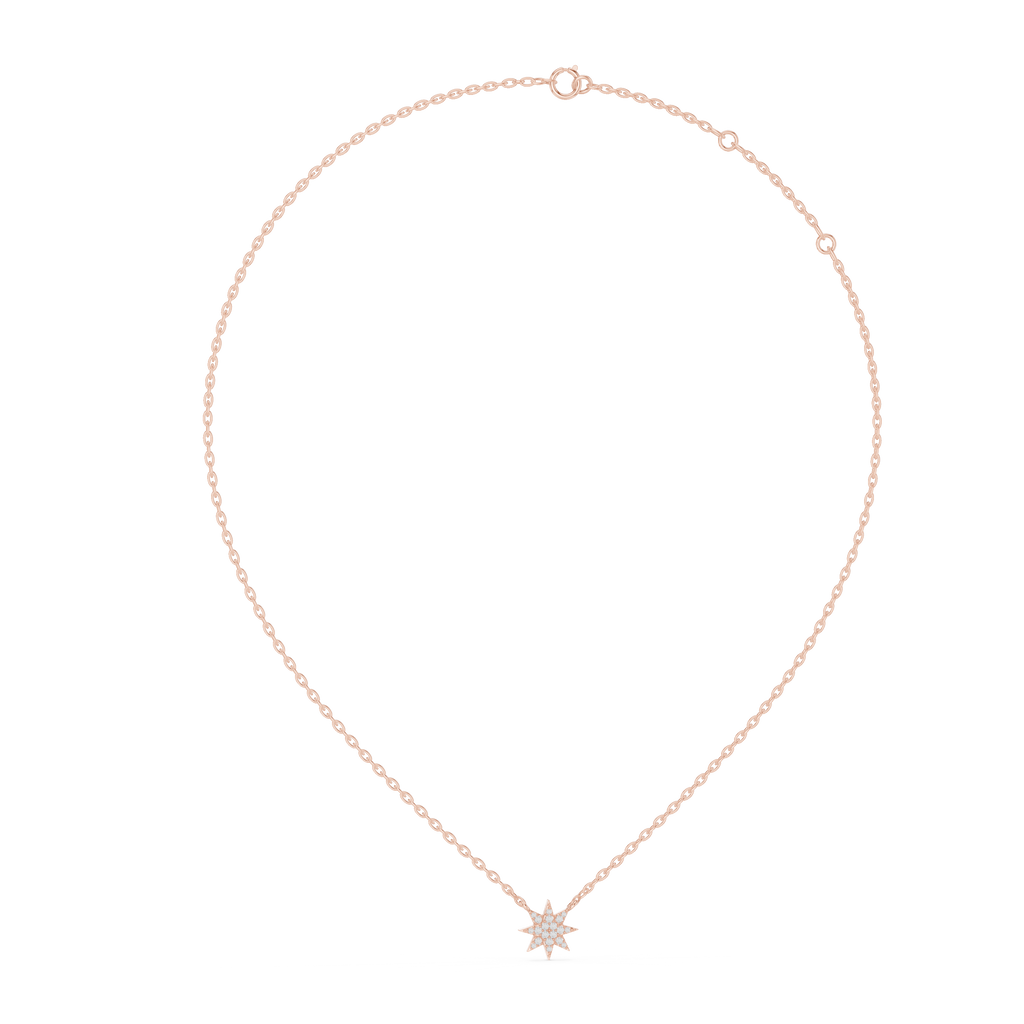 1Diamond Starburst Pendant Necklace