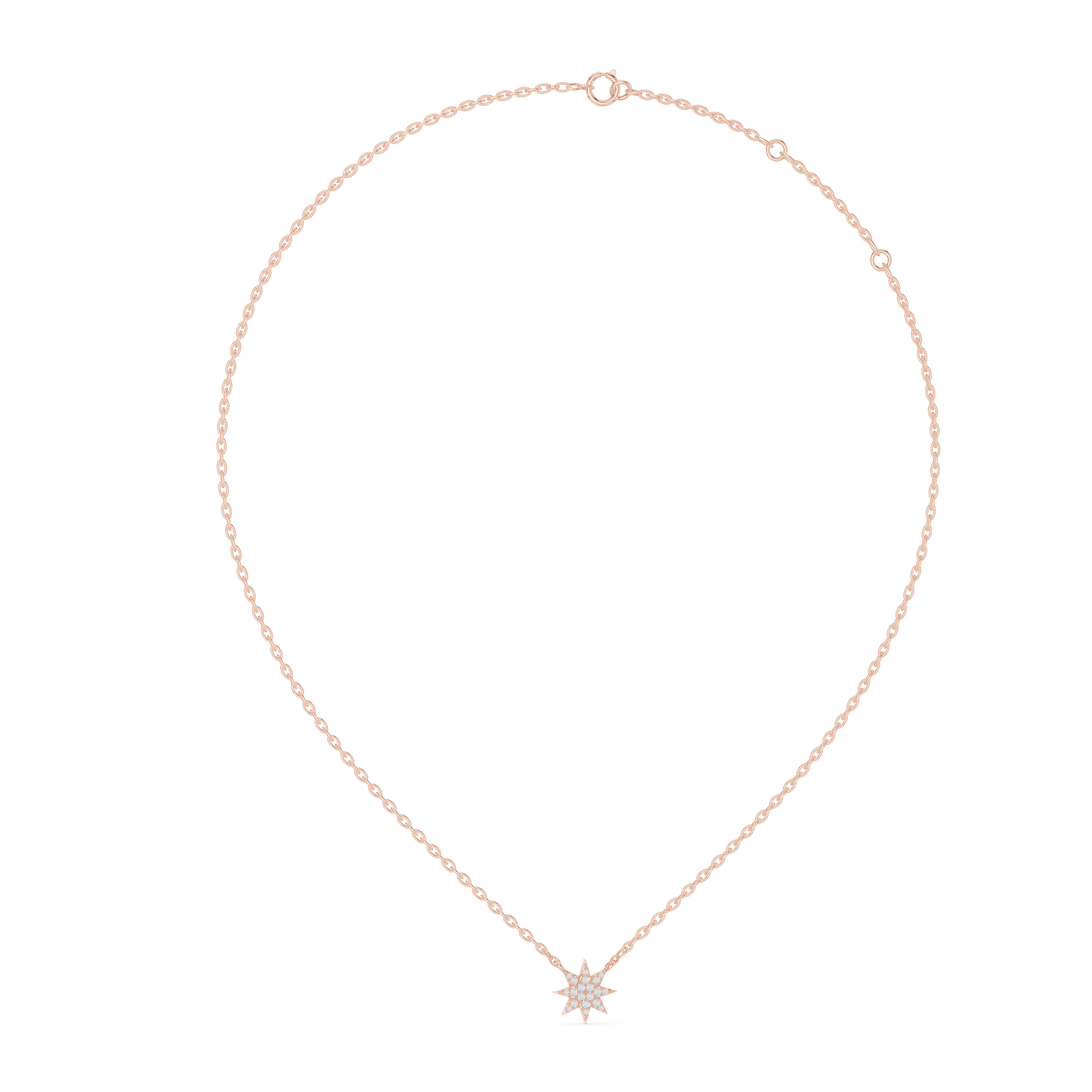 1Diamond Starburst Pendant Necklace