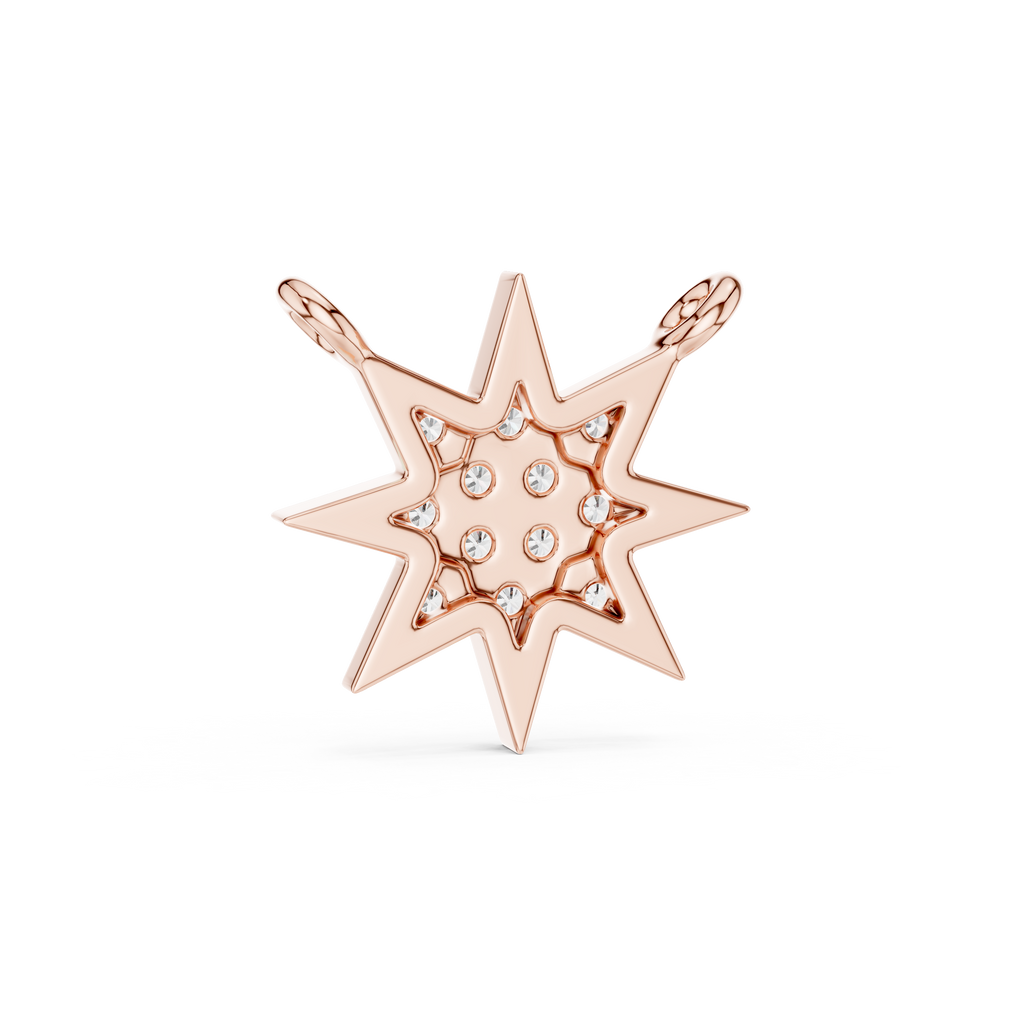 1Diamond Starburst Pendant Necklace