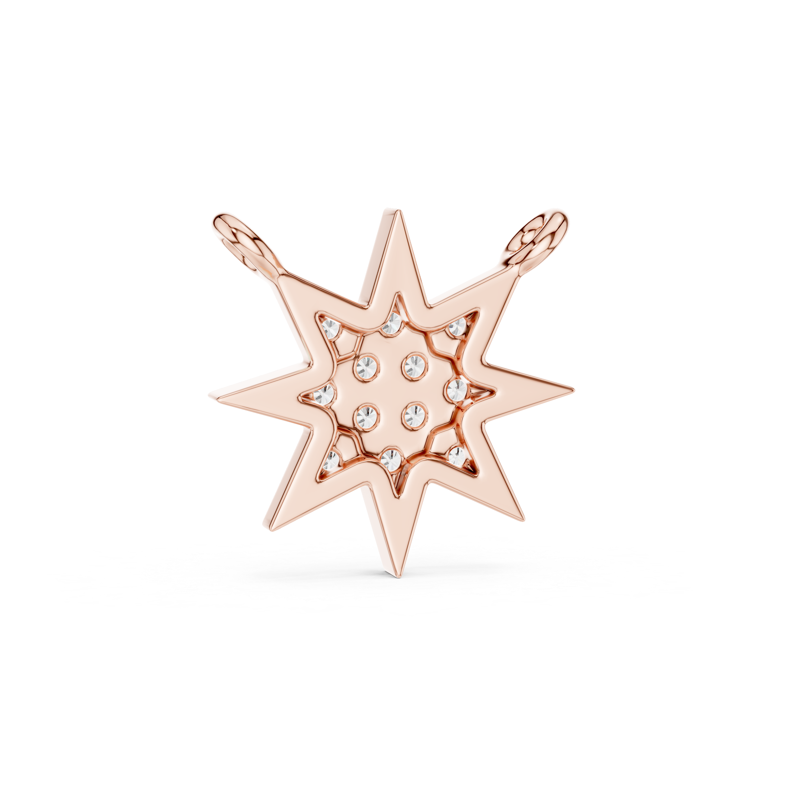 1Diamond Starburst Pendant Necklace