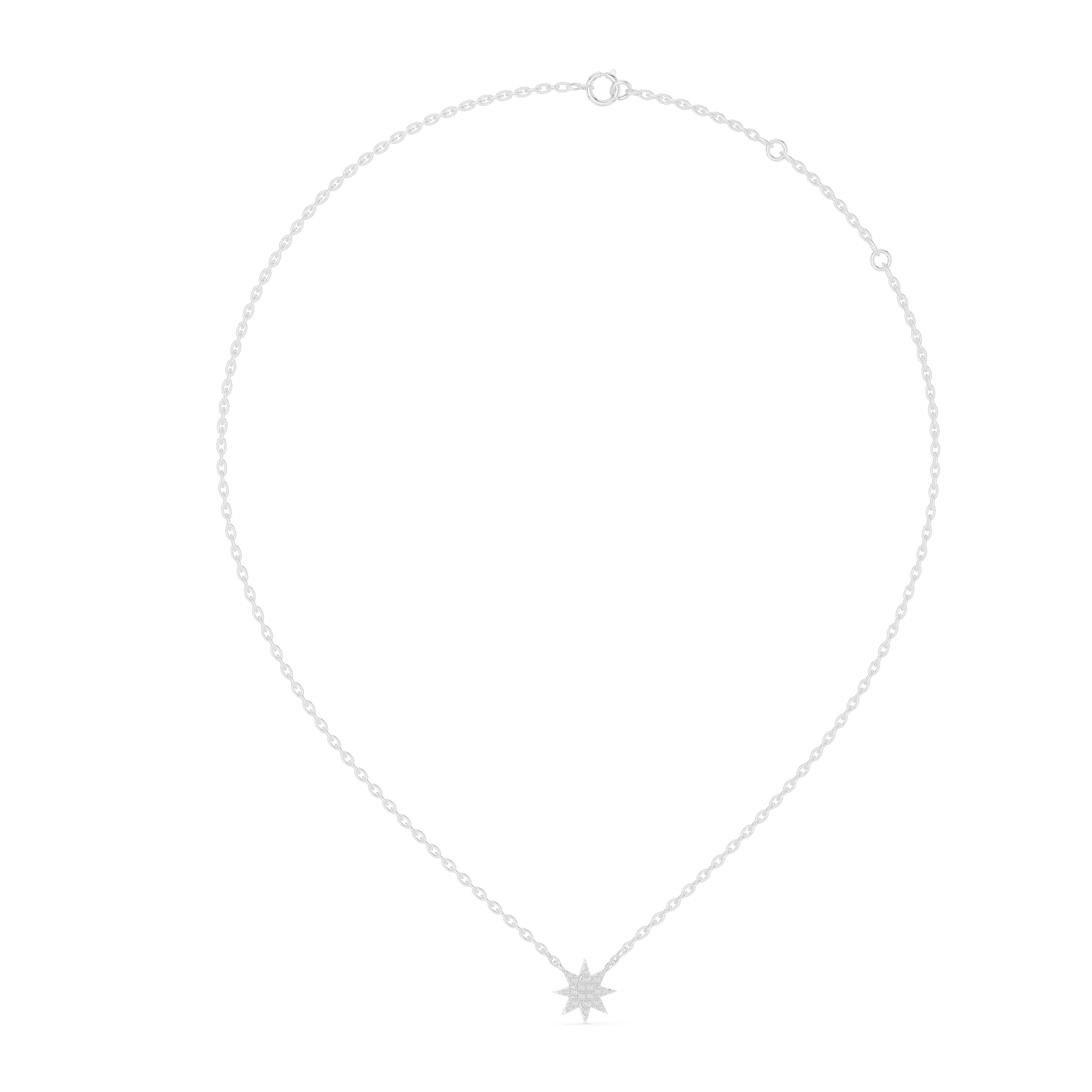 Diamond Starburst Pendant Necklace