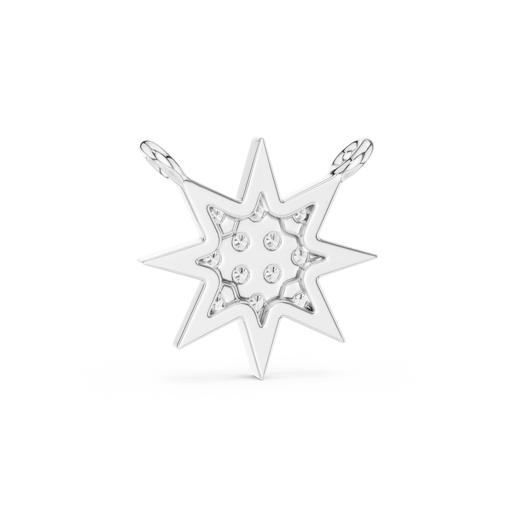 1Diamond Starburst Pendant Necklace