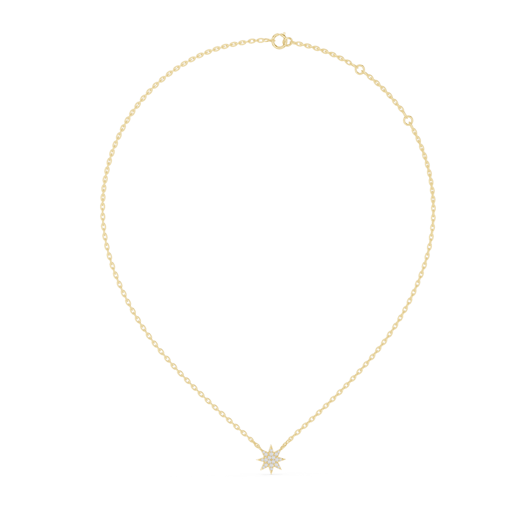 1Diamond Starburst Pendant Necklace