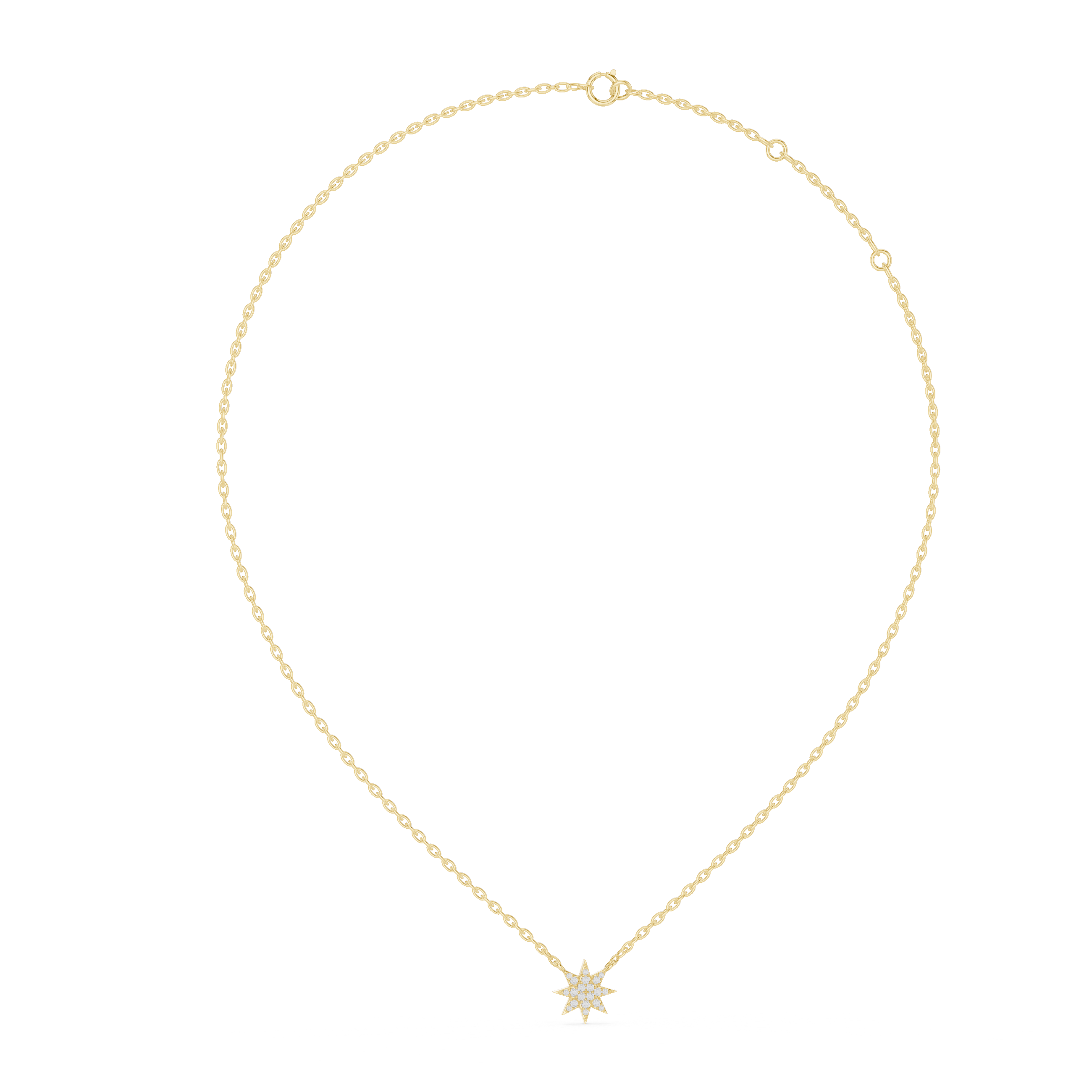 1Diamond Starburst Pendant Necklace
