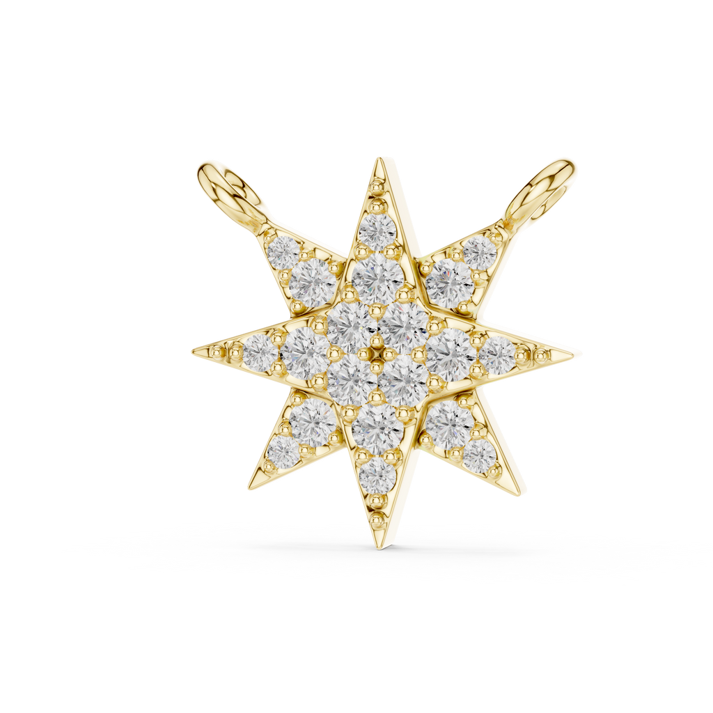1Diamond Starburst Pendant Necklace