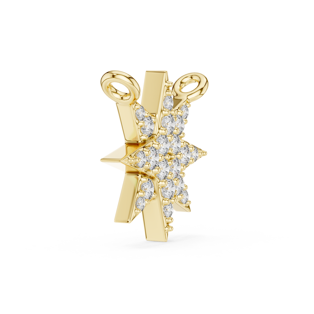 1Diamond Starburst Pendant Necklace