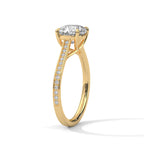 Cushion Cut Diamond Pavé Engagement Ring