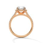 Round Diamond Halo Pavé Engagement Ring