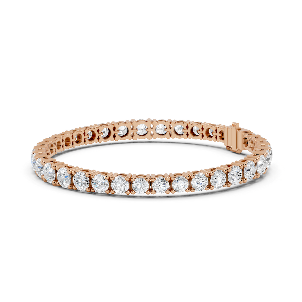 Round Diamond Graduated Link Bracelet