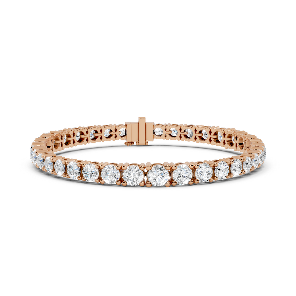 Round Diamond Graduated Link Bracelet