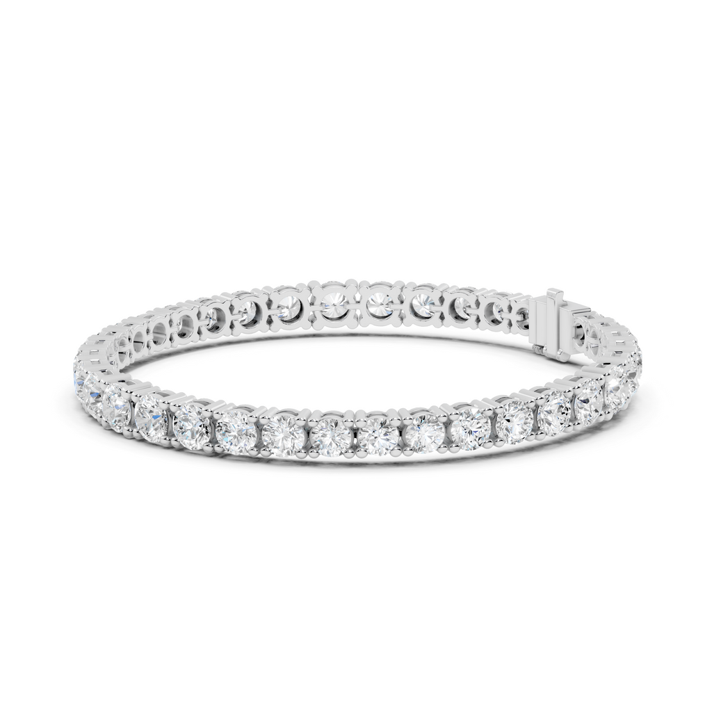 Round Diamond Graduated Link Bracelet