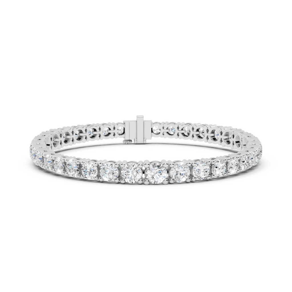 Round Diamond Graduated Link Bracelet