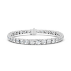 Round Diamond Graduated Link Bracelet