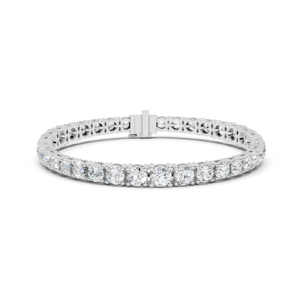 Round Diamond Graduated Link Bracelet