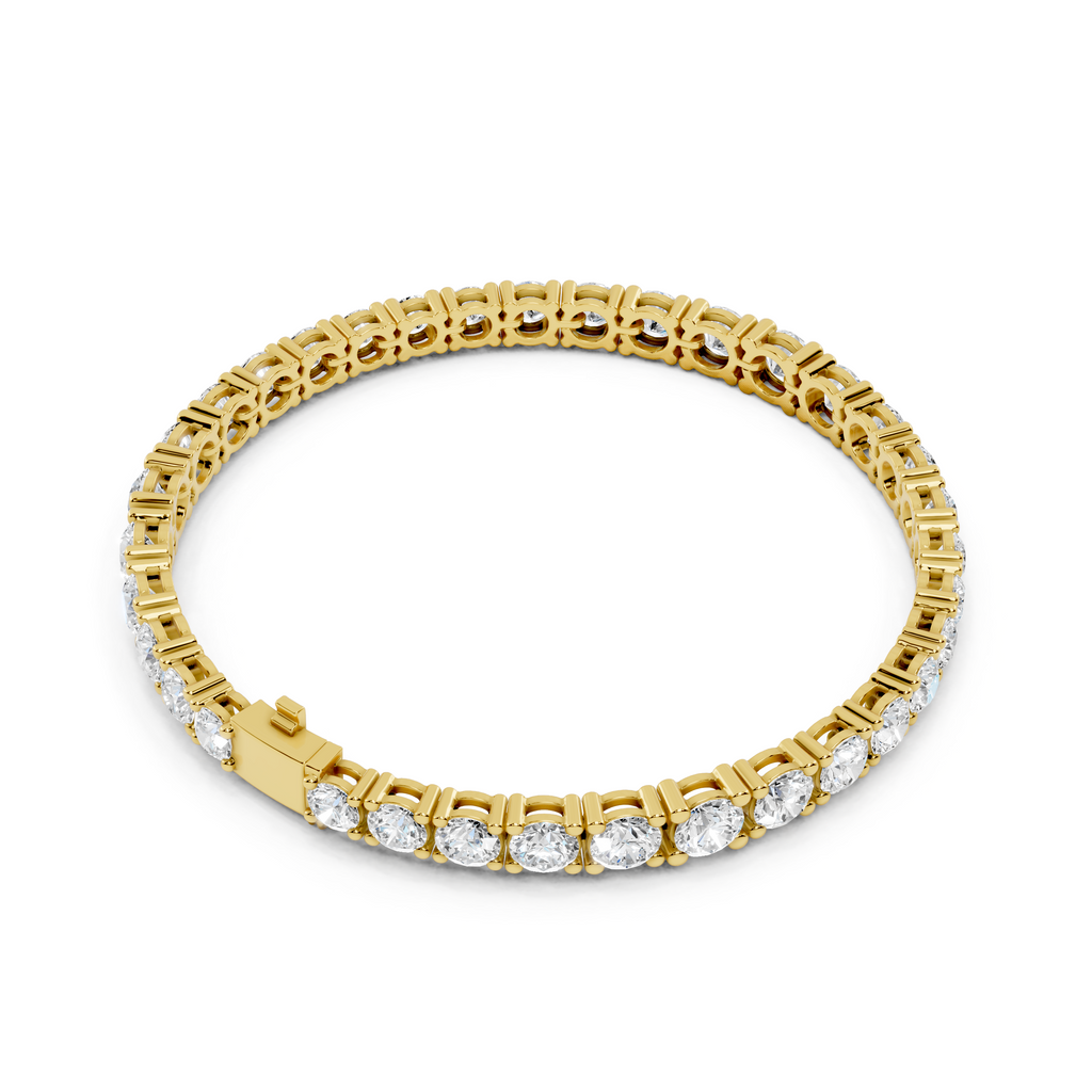 Round Diamond Graduated Link Bracelet