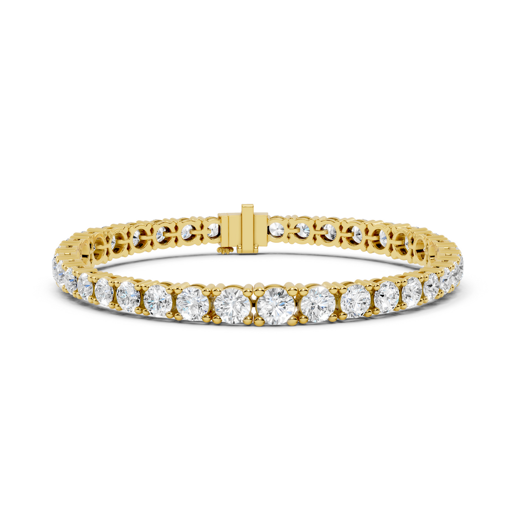 Round Diamond Graduated Link Bracelet