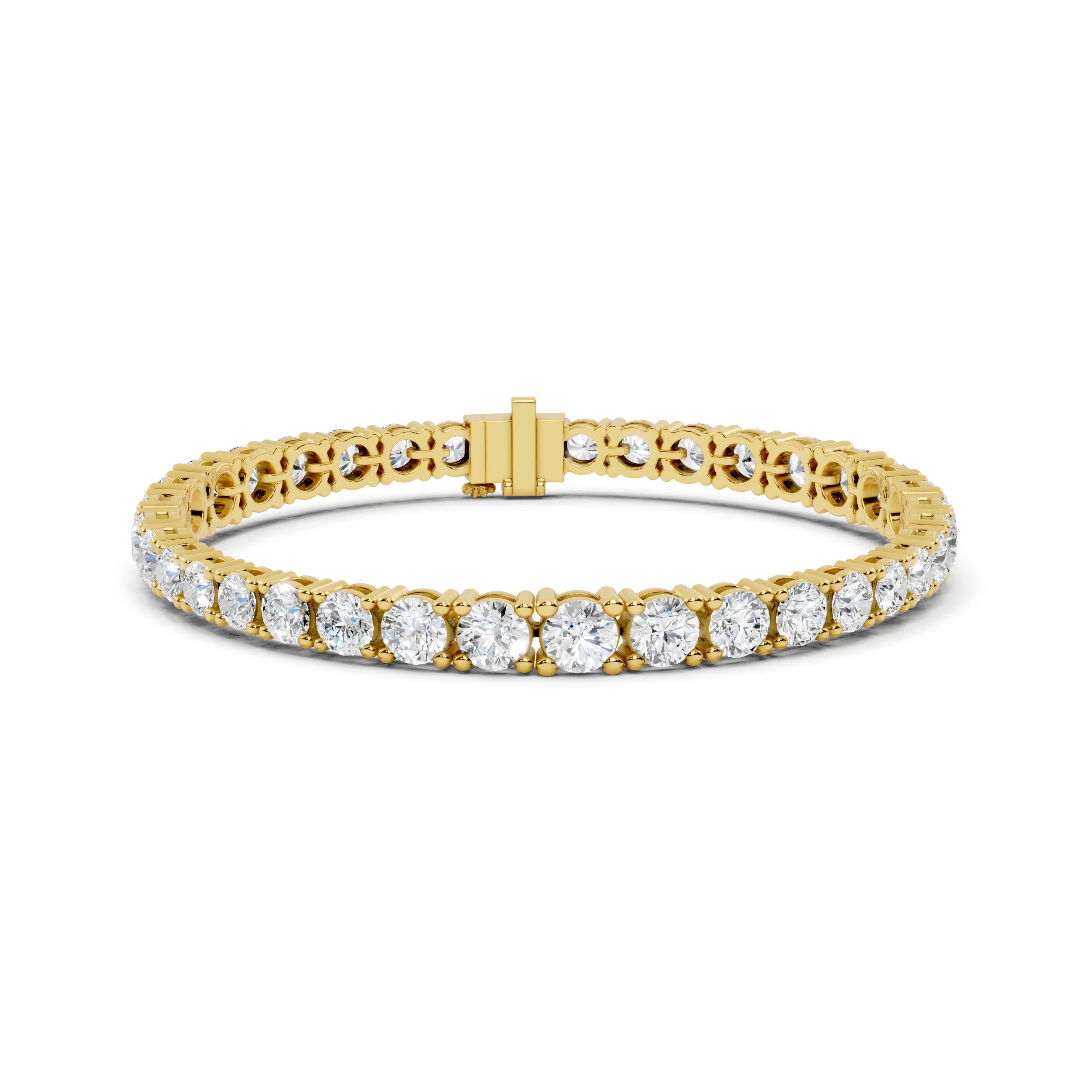 Round Diamond Graduated Link Bracelet
