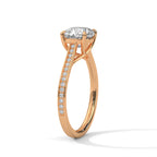 Cushion Cut Diamond Pavé Engagement Ring