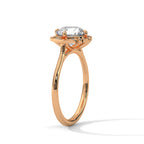Round Diamonds Halo Engagement Ring