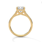 Cushion Cut Solitaire Diamond Engagement Ring