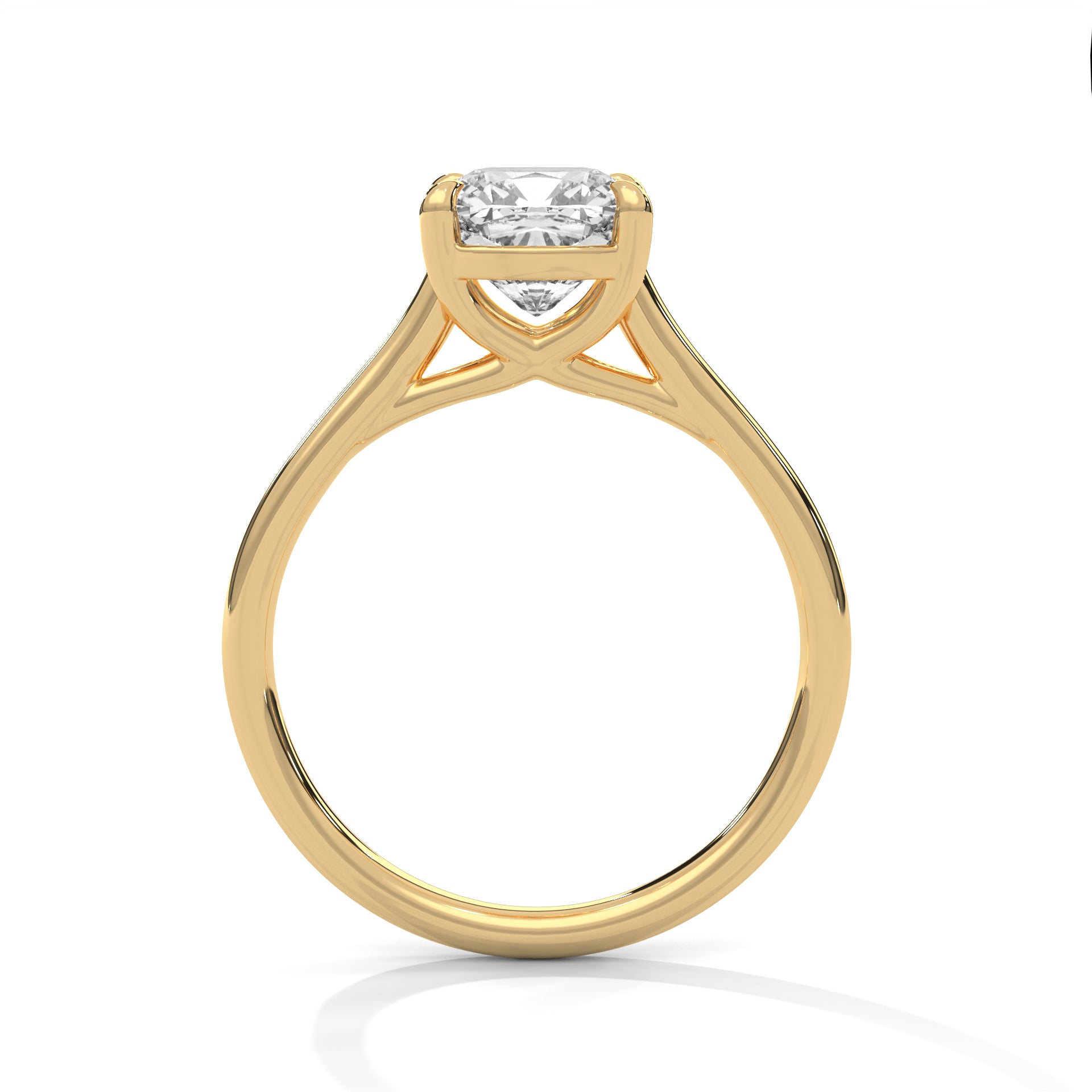 Cushion Cut Solitaire Diamond Engagement Ring
